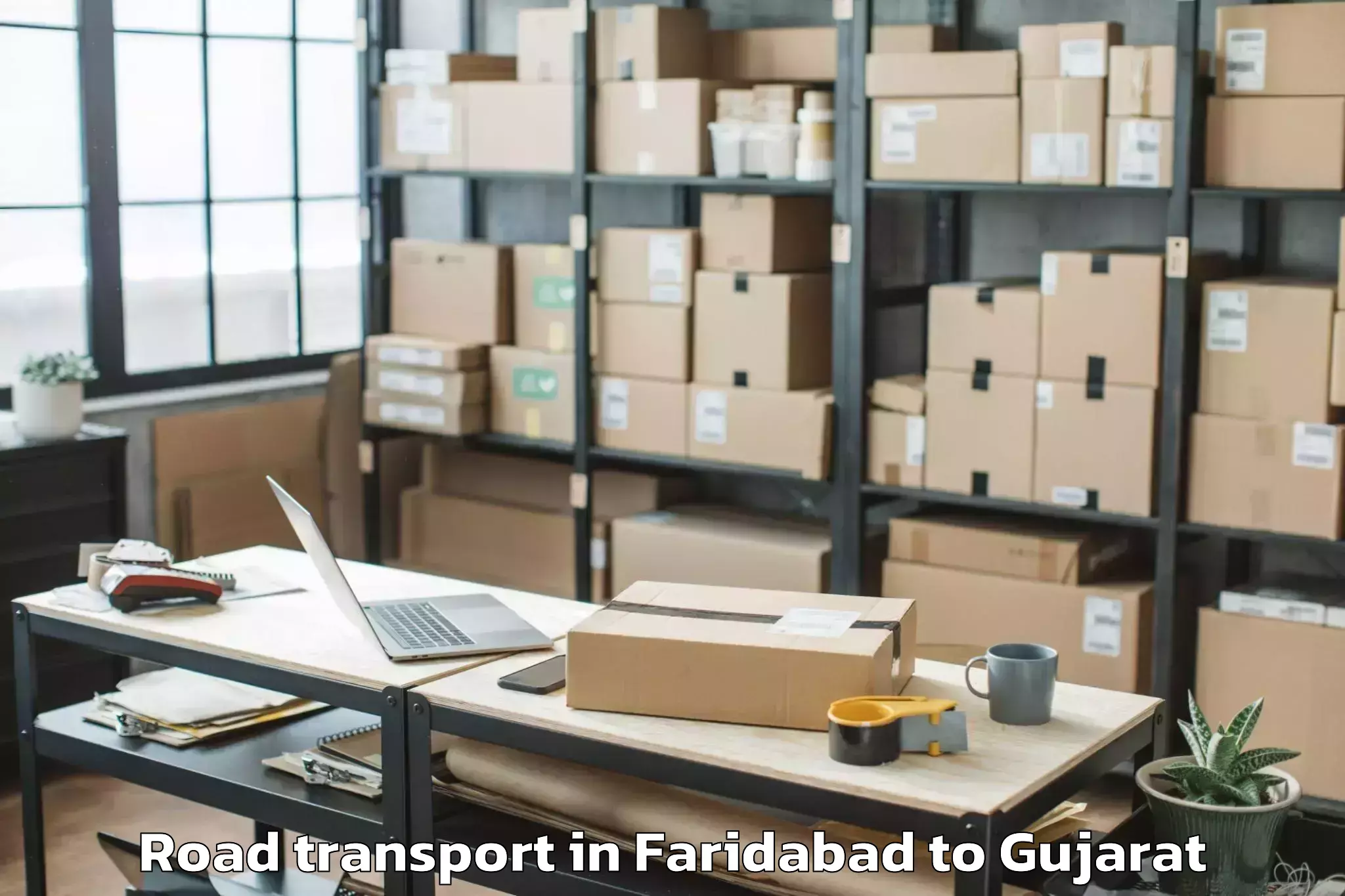 Reliable Faridabad to Olpad Road Transport